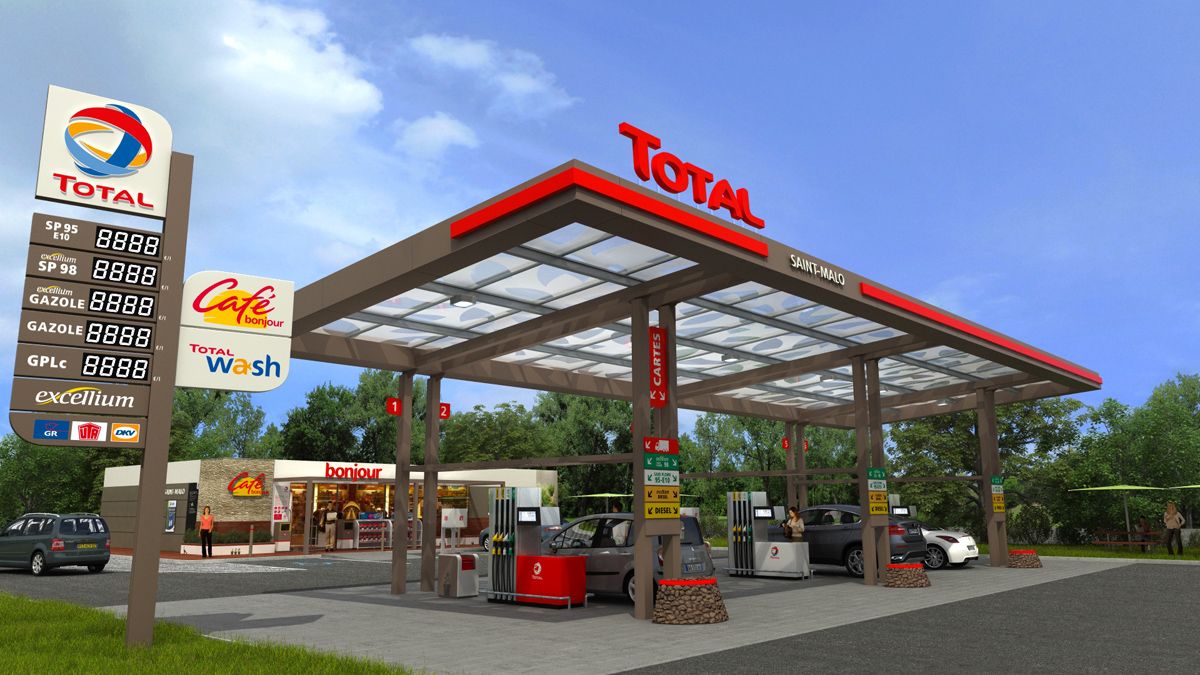 Modern petrol station and convenience retail operation