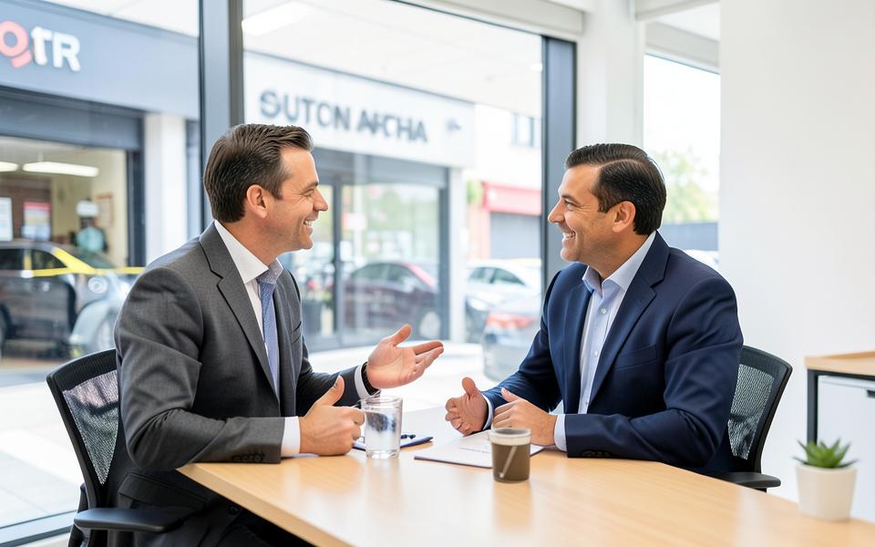 Business owner meeting with a professional insurance adviser